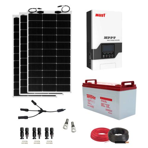 Paneles Solares Flexibles 500W con Batería Gel 150Ah