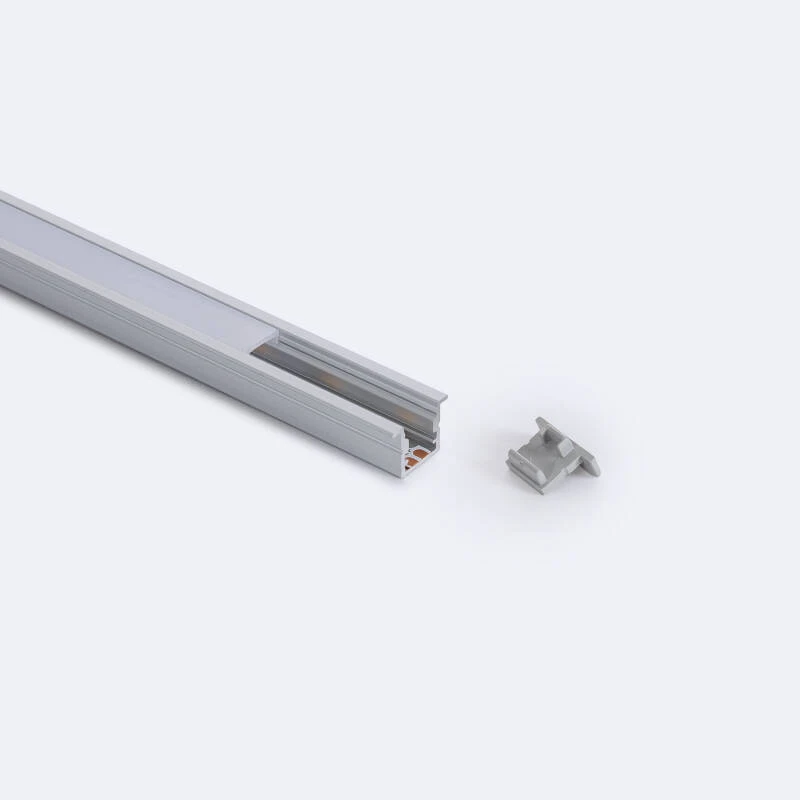 Perfil Aluminio Empotrable Estrecho para Tiras LED hasta 6 mm