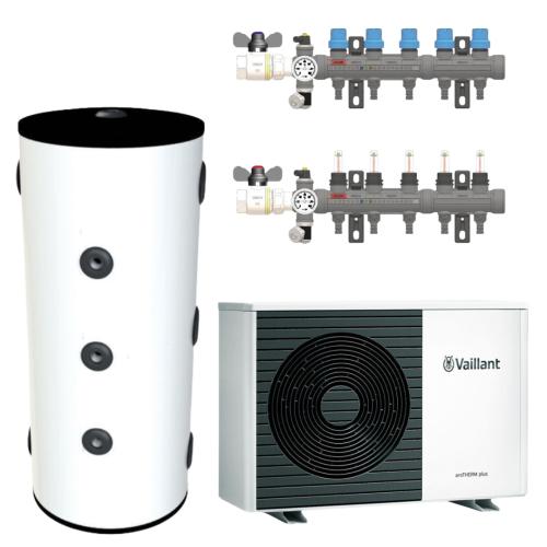 Kit Aerotermia Suelo Radiante para 116m2 Ferco con Bomba de Calor Vaillant 12kW