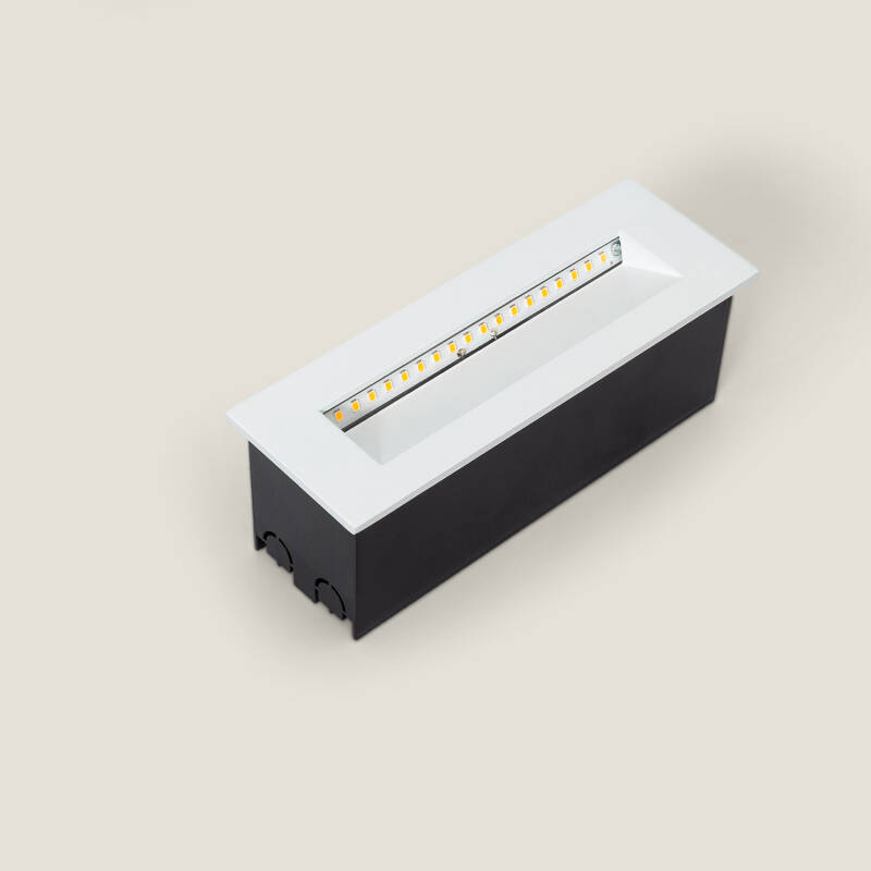 Baliza Exterior LED 7W Empotrable Pared Rectangular Blanco Groult