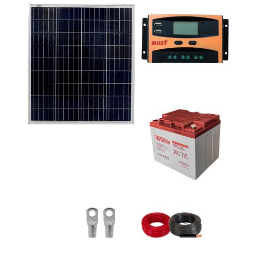 Kit Solar 75W con Batería para Iluminación