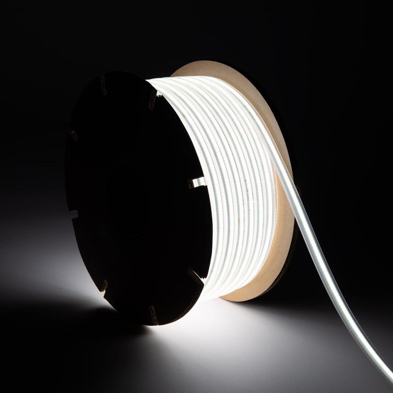 Tira LED Regulable 220V COB 320 LED/m BOBINA 50m 8W/m 720lm/m Ancho 12mm Corte 50cm IP65 CRI90
