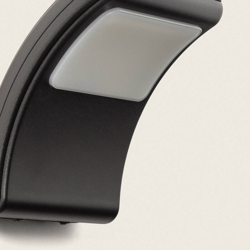 Aplique de Pared Exterior LED 6W Iluminación Rectangular Negro Wilbert