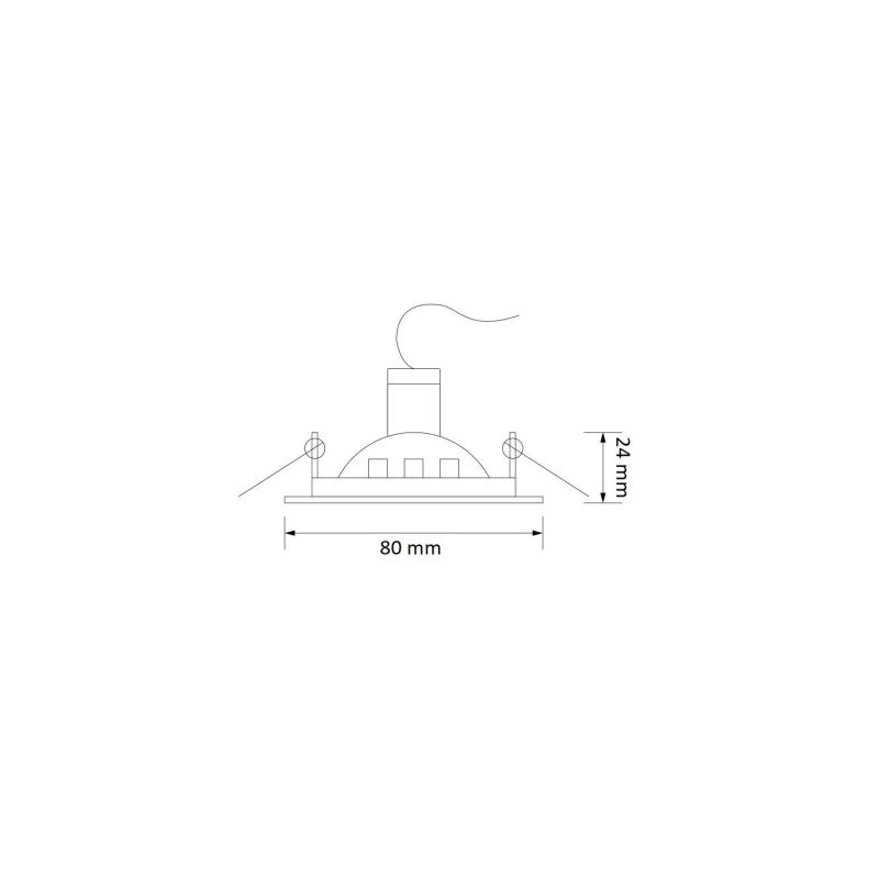 Aro Downlight Cuadrado Basculante para Bombilla LED GU10 / GU5.3 Corte Ø 72 mm