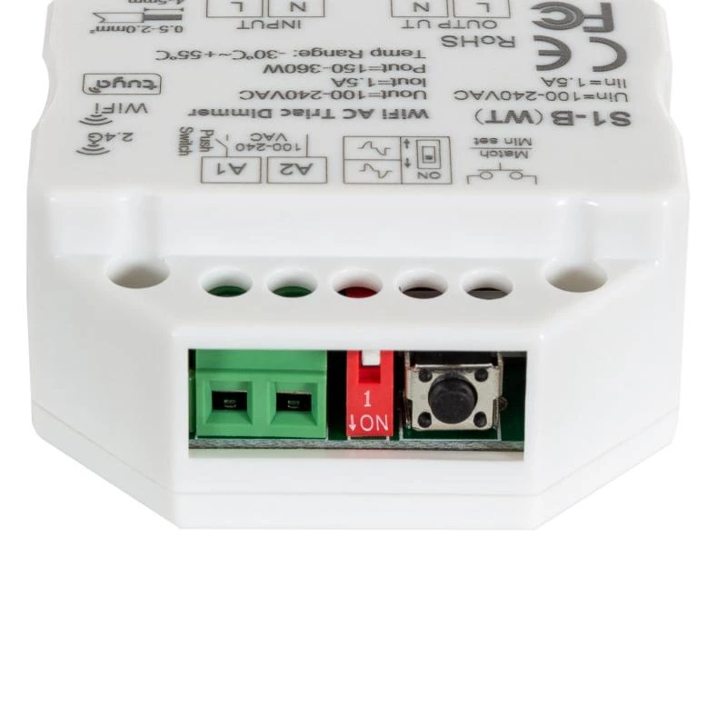 Regulador LED WIFI TRIAC Compatible con Pulsador y Mando RF SKYDANCE S1-B(WT)