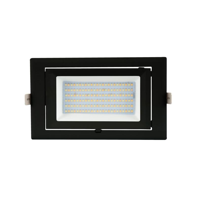 Downlight LED 38W Rectangular Direccionable SAMSUNG 130lm/W LIFUD Corte 210x125 mm Negro