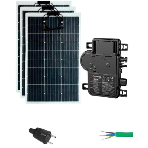 Kit Placas Solares Balcón Flexibles 300W con microinversor 325W