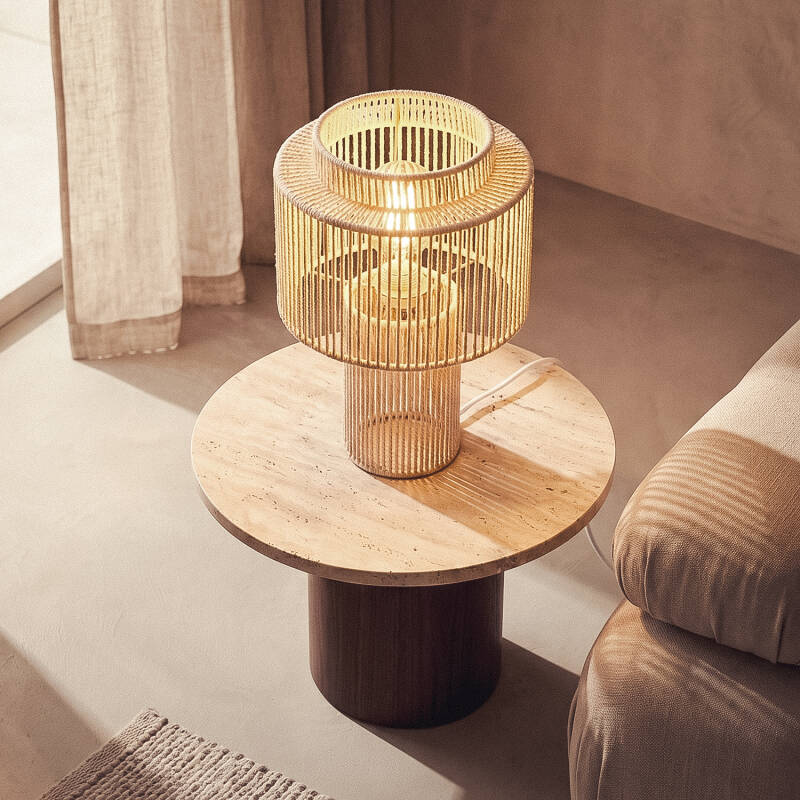Lámpara de Mesa de Cuerda de Algodón Alma