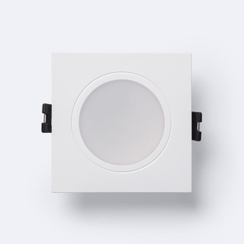 Aro Downlight Cuadrado IP65 para Bombilla LED GU10 / GU5.3 Corte Ø75 mm Maxis