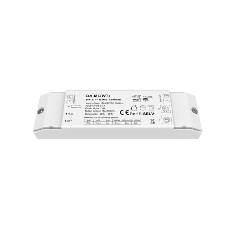 Convertidor WIFI RF a DALI DT6/DT8 con BUS Integrado SKYDANCE DA-ML(WT) Compatible con Tuya y Pulsador