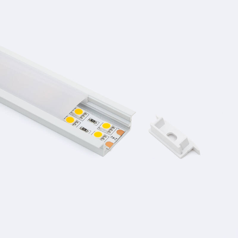 Perfil Aluminio Empotrable para Tira LED hasta 18 mm