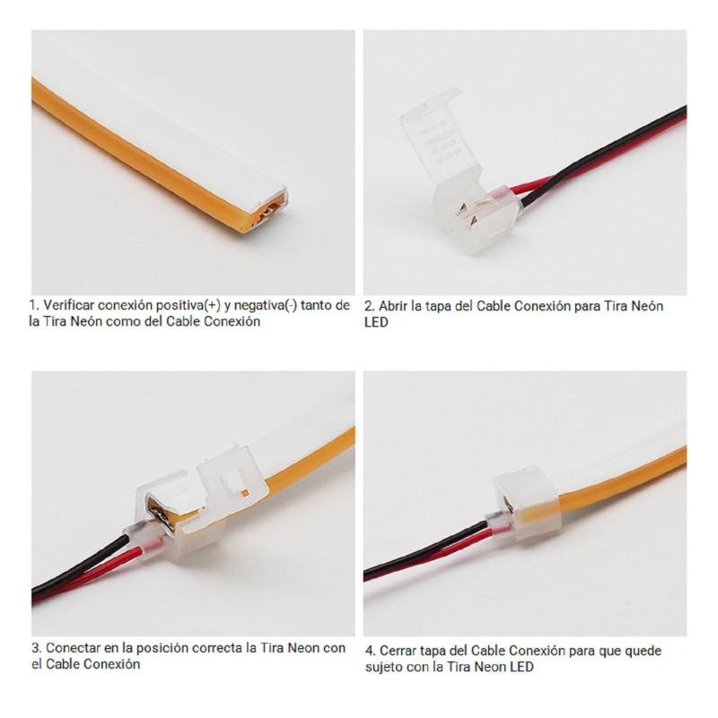 Cable Conexión Tiras Neón 12-24V DC
