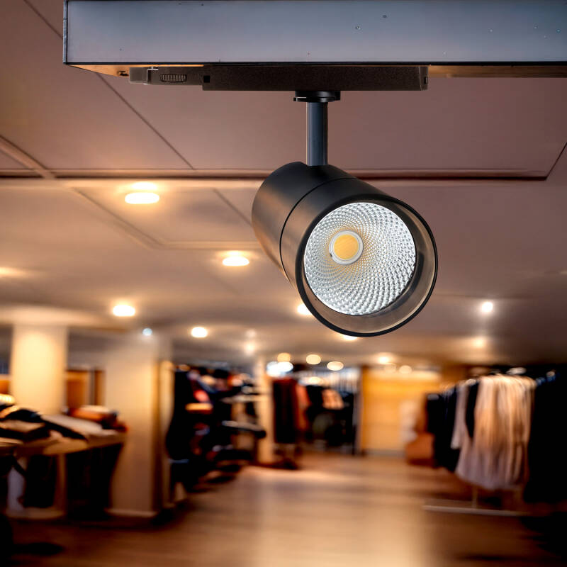 Foco Carril LED Trifásico 40W Carlo Negro