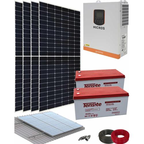 Kit Solar para Casa de Campo 3000W 24V 6600Whdia