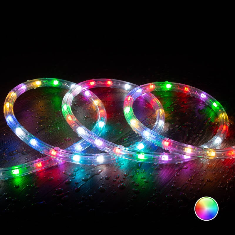 Manguera LED Redonda 220V RGB 36 LED/m BOBINA 50m Corte 100cm IP65