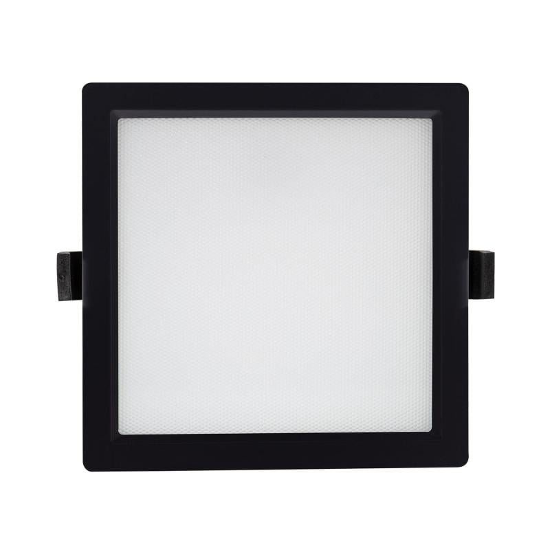 Downlight LED 25W Cuadrado SAMSUNG Aero 130 lm/W Microprismático LIFUD Corte 165x165 mm Negro
