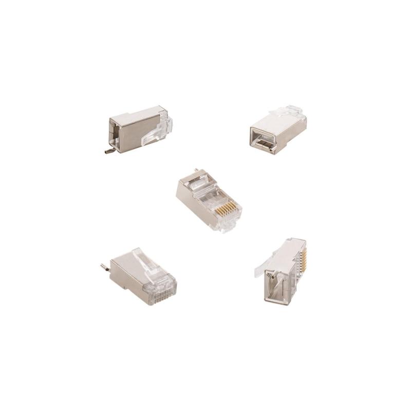 Pack 100 Unidades RJ45 FTP Blindado para Exterior