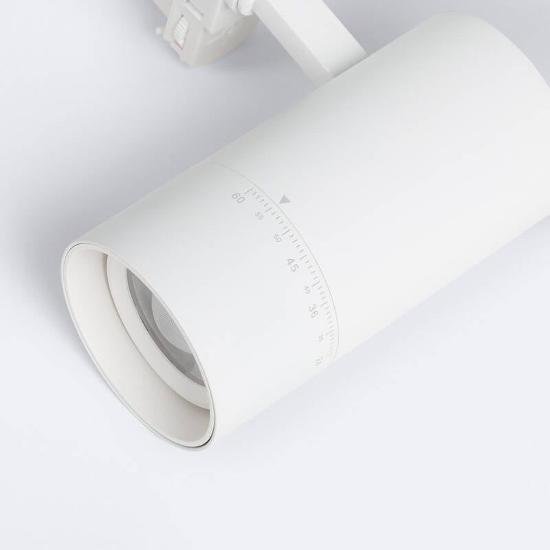 Foco Carril LED Trifásico 20W Wild CCT Seleccionable Regulable TRIAC Multiángulo 24-60º