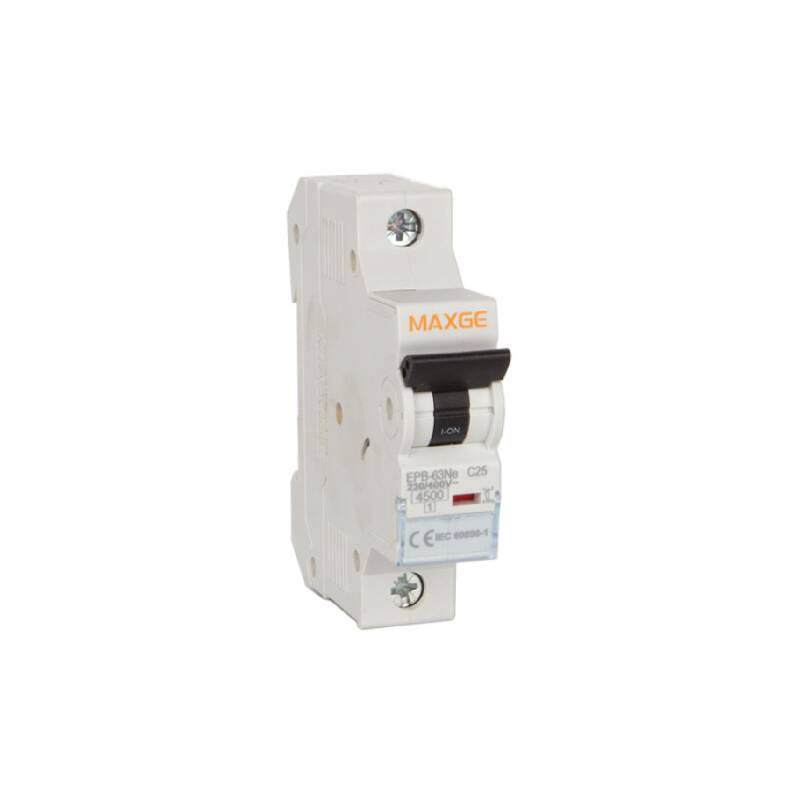 Interruptor Magnetotérmico 1P  4-40A 6kA Curva C MAXGE Alpha+