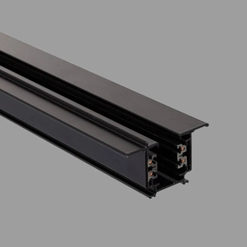 Carril Trifásico Empotrable Aluminio para Focos LED 1 Metro