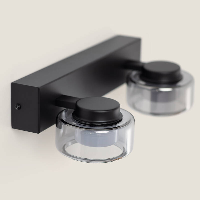 Lámpara de Pared LED 8W Baño CCT Seleccionable Metal y Cristal Zisna