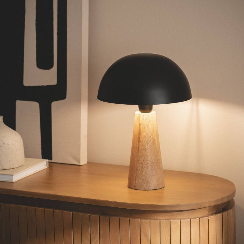 Lámpara de Mesa Madera Kuttala