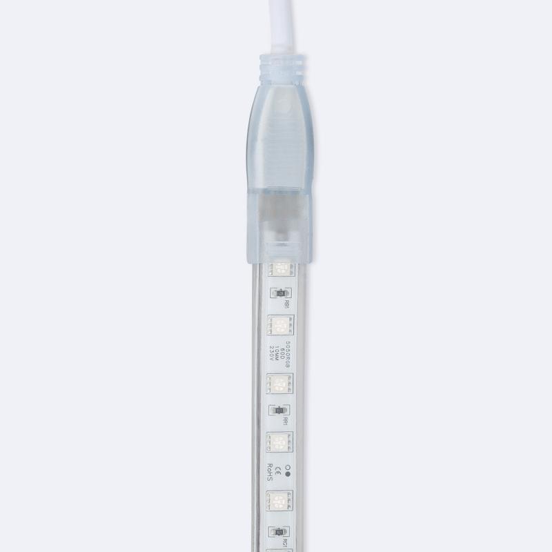 Tira LED RGB 220V SMD 60 LED/m BOBINA 50m 15W/m SILICONE FLEX Ancho 12mm Corte 100cm IP67