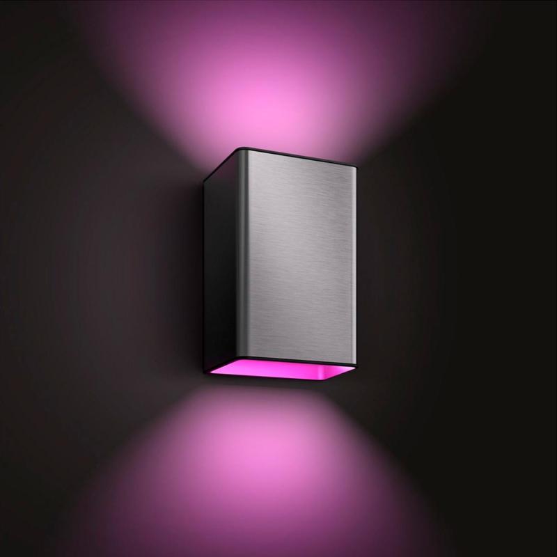 Aplique de Pared Exterior LED White Color 2x8W PHILIPS Hue Resonate Inox