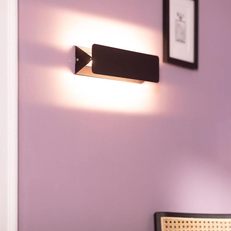 Aplique de Pared LED 10W de Aluminio Temis Negro