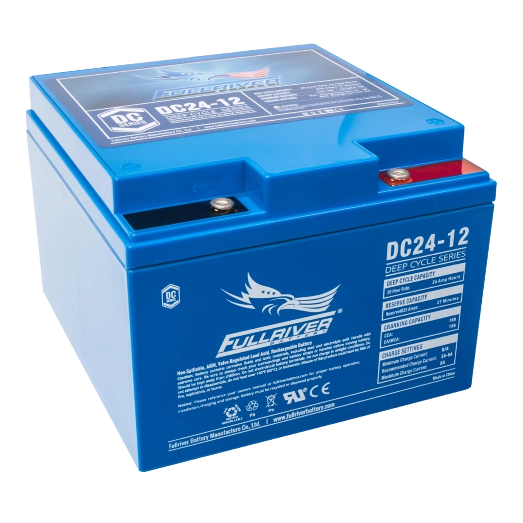 Batería Solar AGM 24Ah 12V C20 Monobloc Fullriver DC24-12