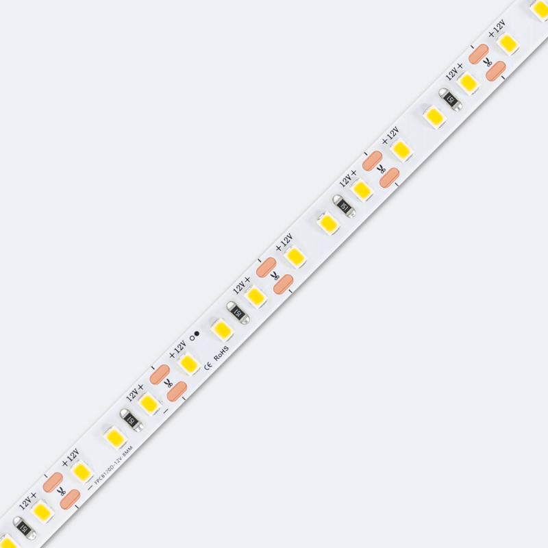 Tira LED 12V SMD 120 LED/m 5m 10W/m 1000lm/m Ancho 8mm Corte 2,5cm IP20