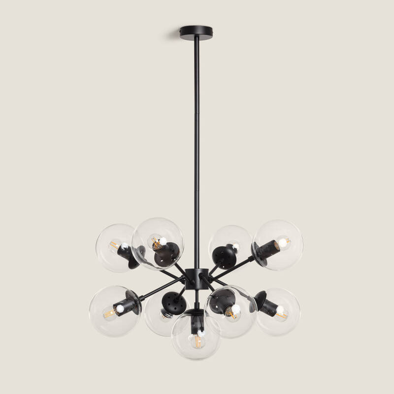 Lámpara Colgante Metal y Cristal Wassily 9 Focos