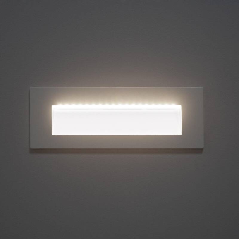 Baliza Exterior LED 7W Empotrable Pared Rectangular Blanco Groult