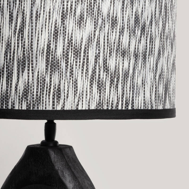Lámpara de Mesa Madera Black Darshan ILUZZIA