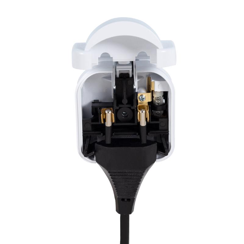 Adaptador Enchufe Tipo E (EU) Cabezal Ancho Con Cable Recto a Enchufe Tipo G (UK)