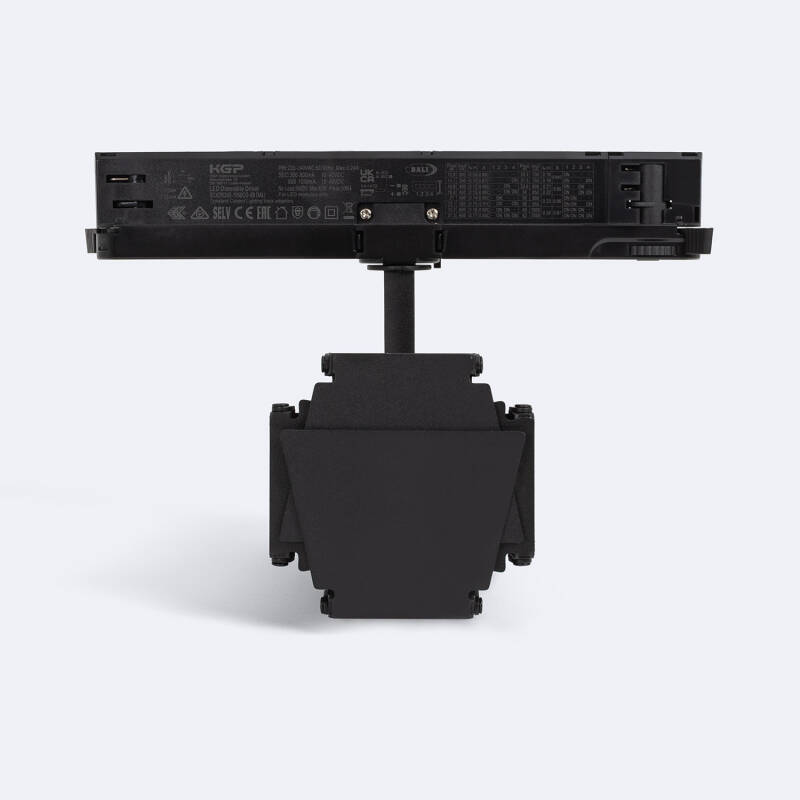 Foco Carril LED Trifásico 30W Fasano Cinema CCT Seleccionable Regulable DALI Negro