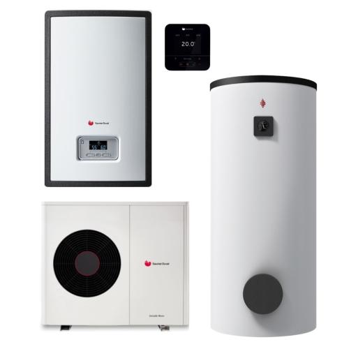 Bomba de Calor Aerotermia 10,1kW R290 Saunier Duval Genia Air Max 8 Inalámbrico con Módulo Hidráulico y ACS 200L