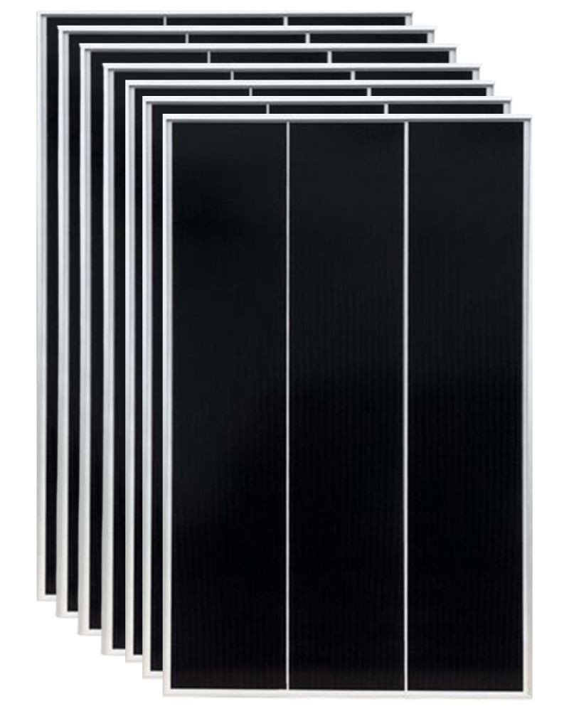Pack 7 unidades Placas Solares Fotovoltaicas 200W 12V Monocristalinas Solarfam