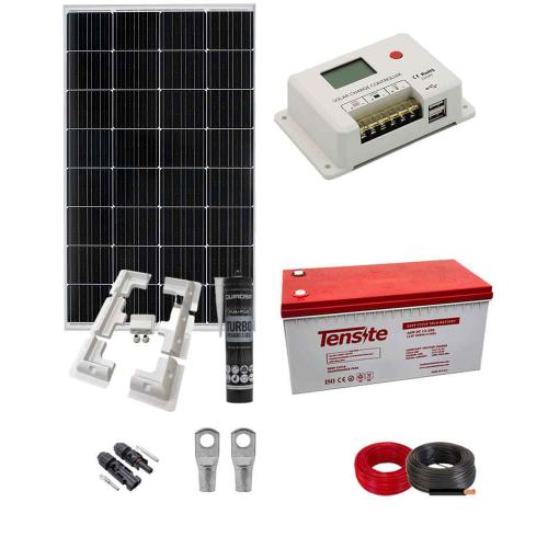 Kit Instalación Placa Solar Camper 200W para fin de semana