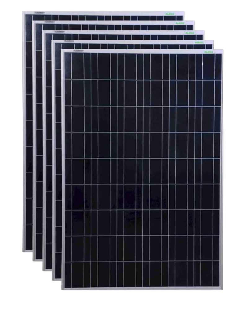 Pack 5 unidades Paneles Solares Fotovoltaicos 200W 24V Policristalino ERA