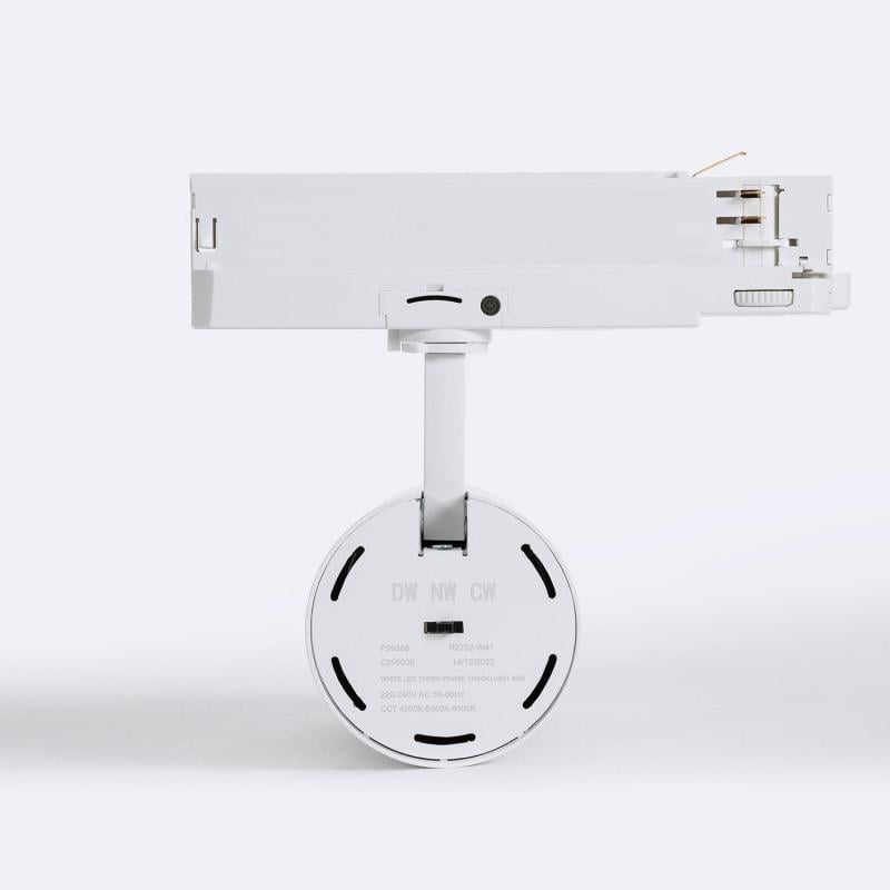 Foco Carril LED Trifásico 40W Carlo CCT Seleccionable Blanco