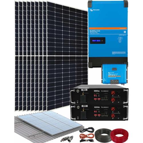 Kit Solar para Instalar Placas Solares para Casa 5000W Baterías Litio TS 5000 LV