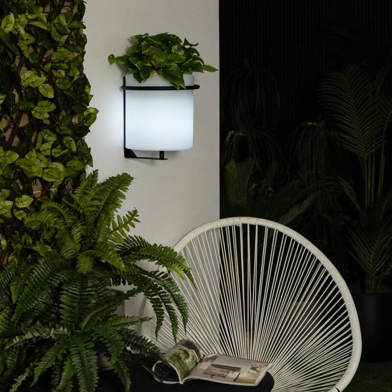 Lámpara de Pared Exterior LED Macetero 22cm RGBW Recargable IP65