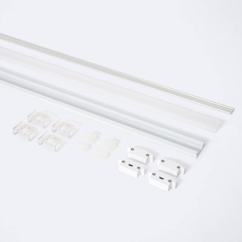 Perfil Aluminio Estanco IP65 Empotrable 2m para Tira LED hasta 8 mm