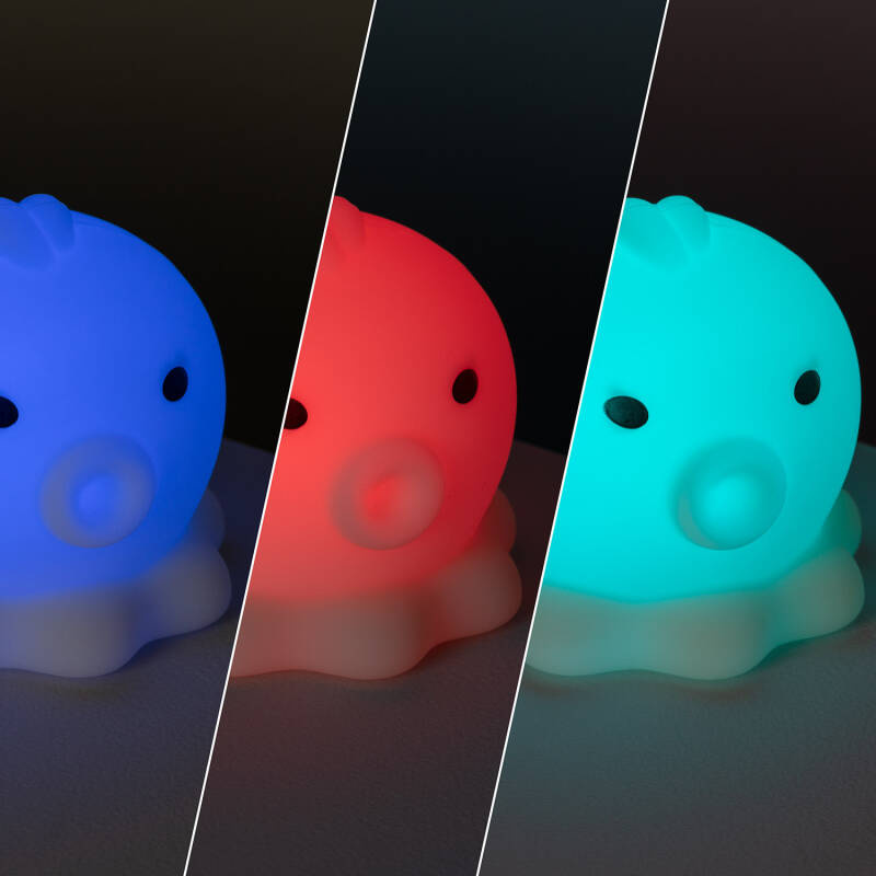 Luz Quitamiedos LED Pulpo RGB Silicona IP67