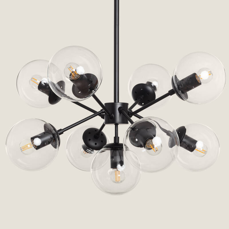 Lámpara Colgante Metal y Cristal Wassily 9 Focos