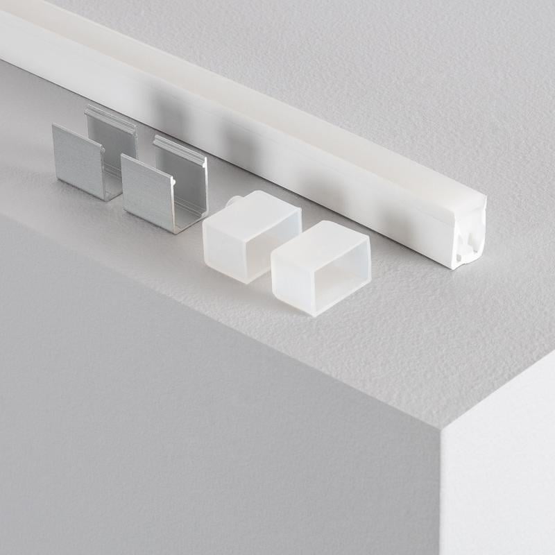 Perfil Neón SFLEX 12x20 Superficie Curva Lateral para Tira LED IP20 hasta 10 mm