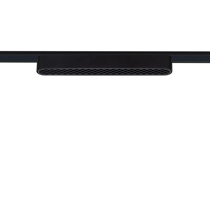 Foco Carril Lineal LED Magnético 25mm SuperSlim 12W 48V Negro Grid 222mm