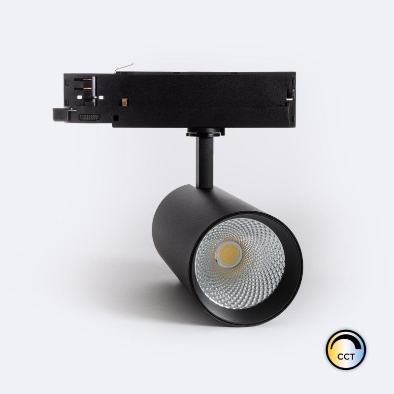 Foco Carril LED Trifásico 40W Carlo CCT Seleccionable Negro