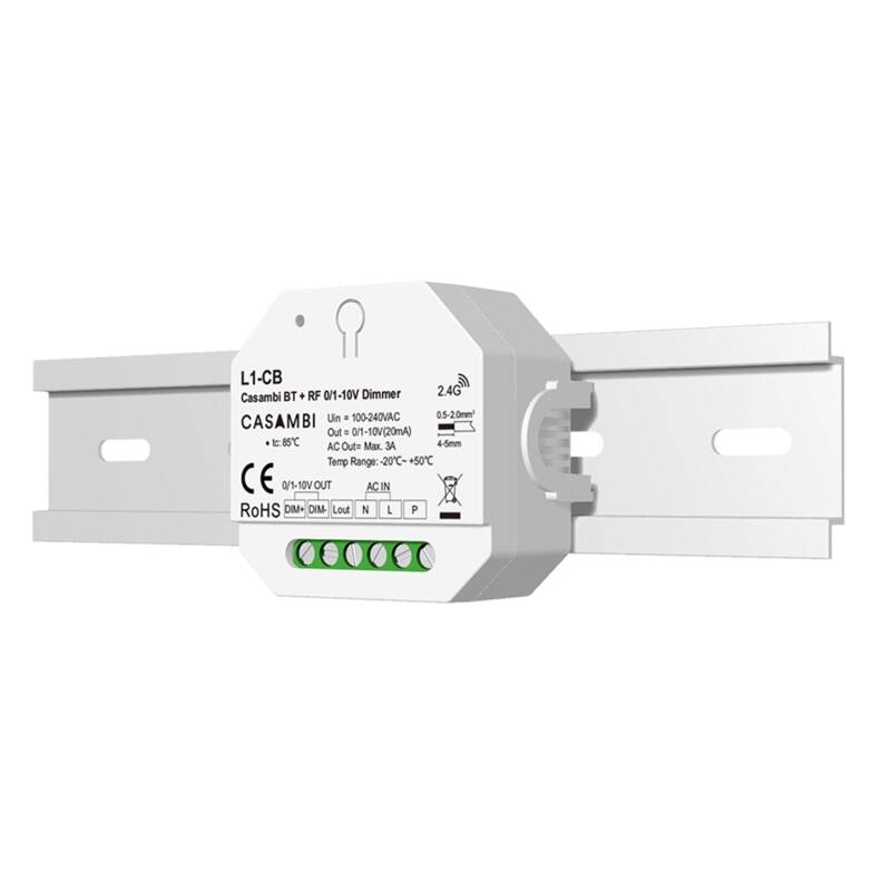 Regulador Casambi 0/1-10V 1 Canal SKYDANCE L1-CB compatible con Mando RF y Pulsador